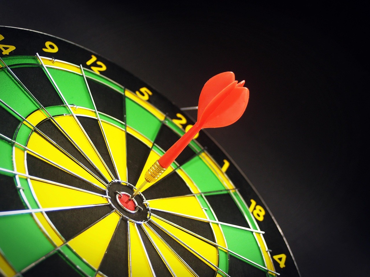 A dartboard